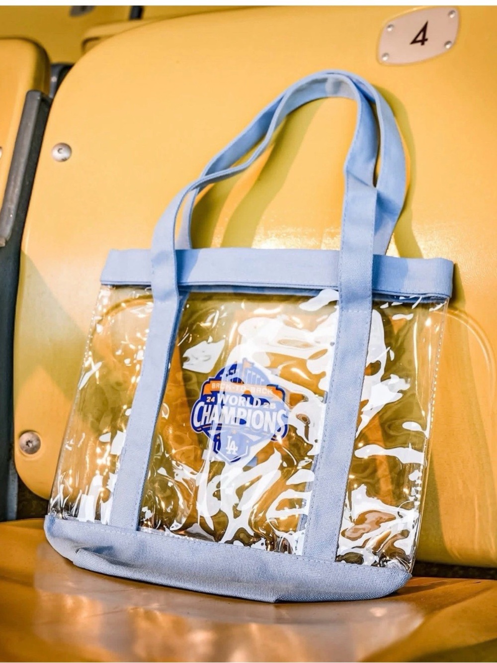 New Dodgers Clear Light Blue Tote Bag - Mother’s Day Clear Tote Bag- Official